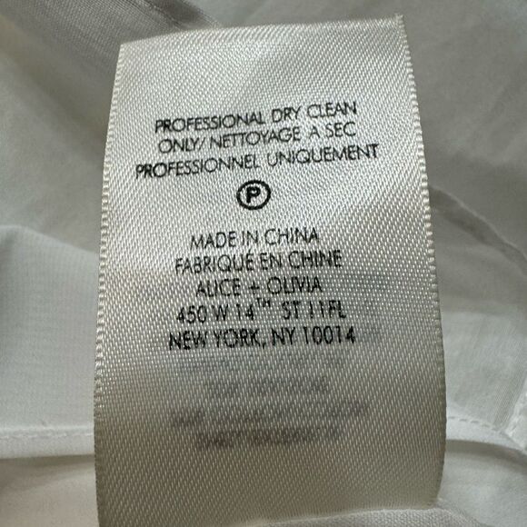 Alice + Olivia‎ Silk-Blend Voile Babydoll Dress Long Sleeve  Small - Picture 13 of 14